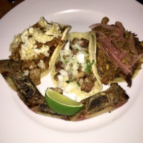 Gluten-free meat tacos from Hecho en Dumbo